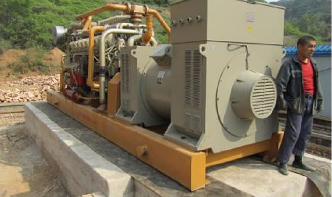 Grupo electrógeno en la planta de cemento MATUPO en Mozambique